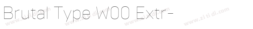 Brutal Type W00 Extr字体转换 Brutal Type W00 Extr字体转换